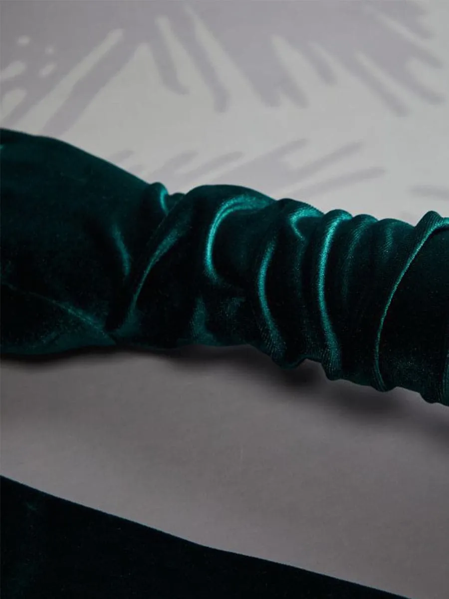 52CM Velvet Dress Long Split Finger Gloves MST0103