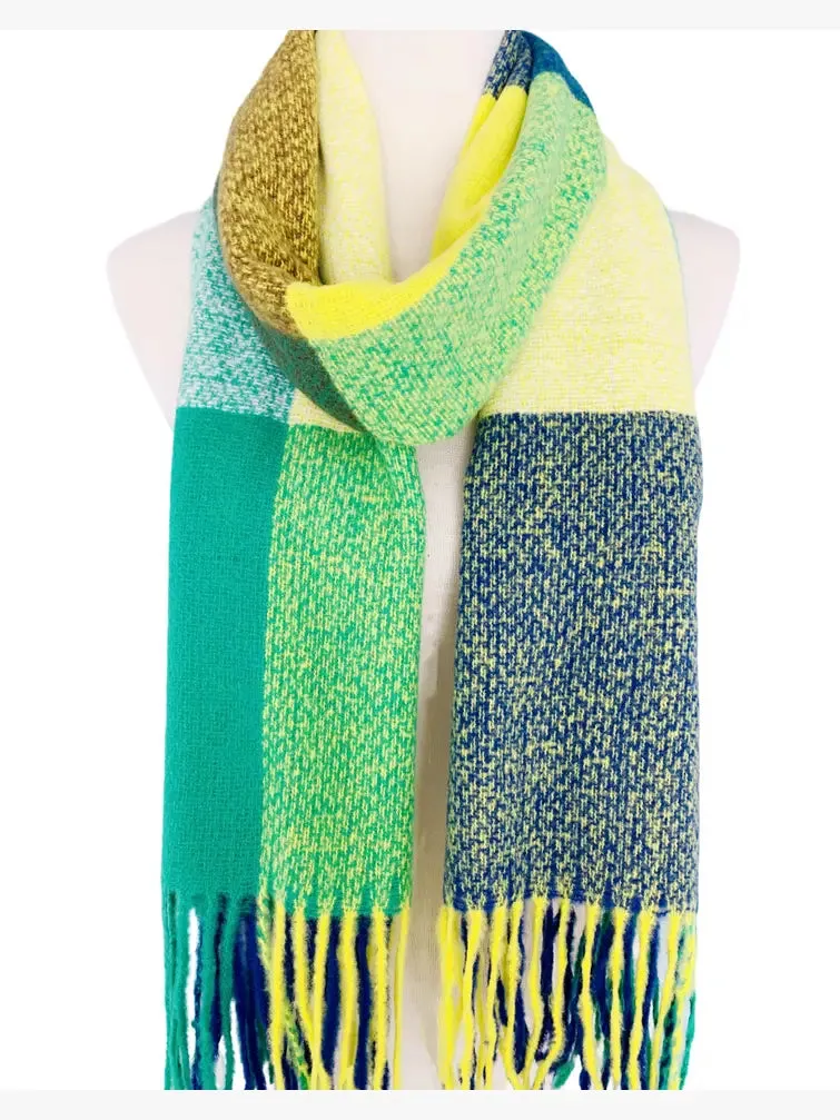9 Colors--Softer Than Cashmere Colorblock Blanket Scarf
