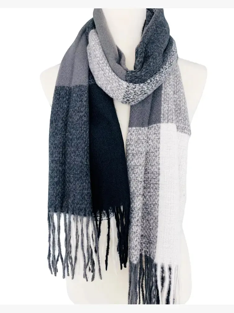 9 Colors--Softer Than Cashmere Colorblock Blanket Scarf