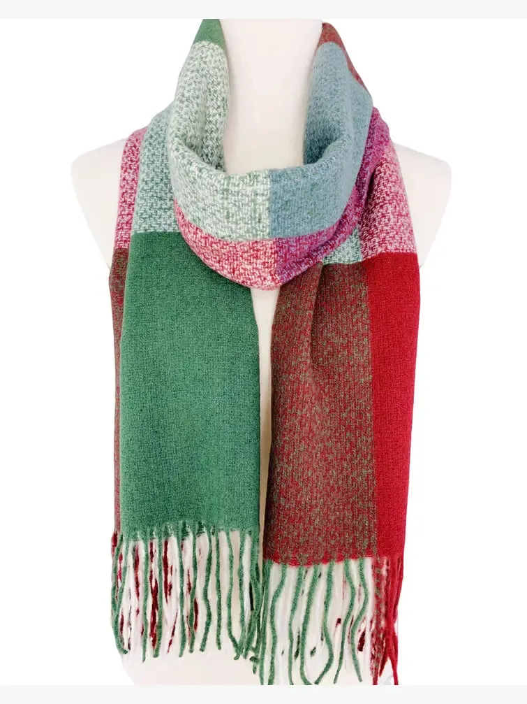 9 Colors--Softer Than Cashmere Colorblock Blanket Scarf