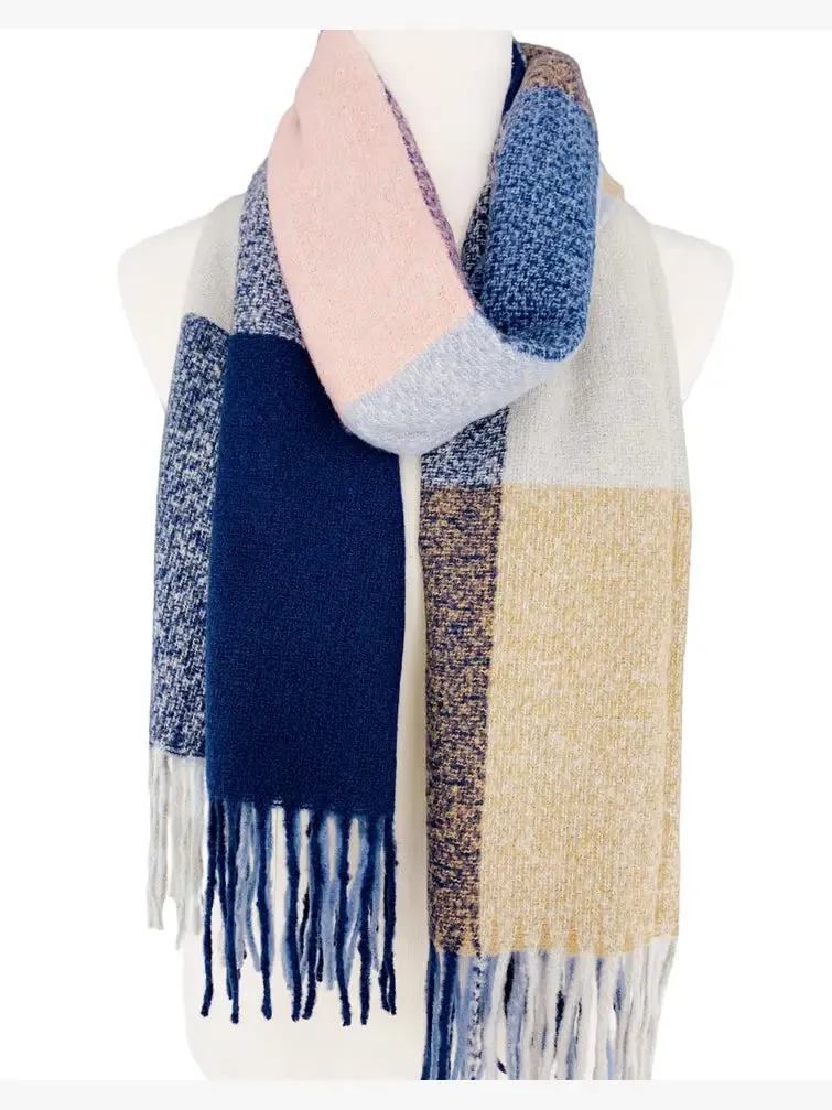 9 Colors--Softer Than Cashmere Colorblock Blanket Scarf