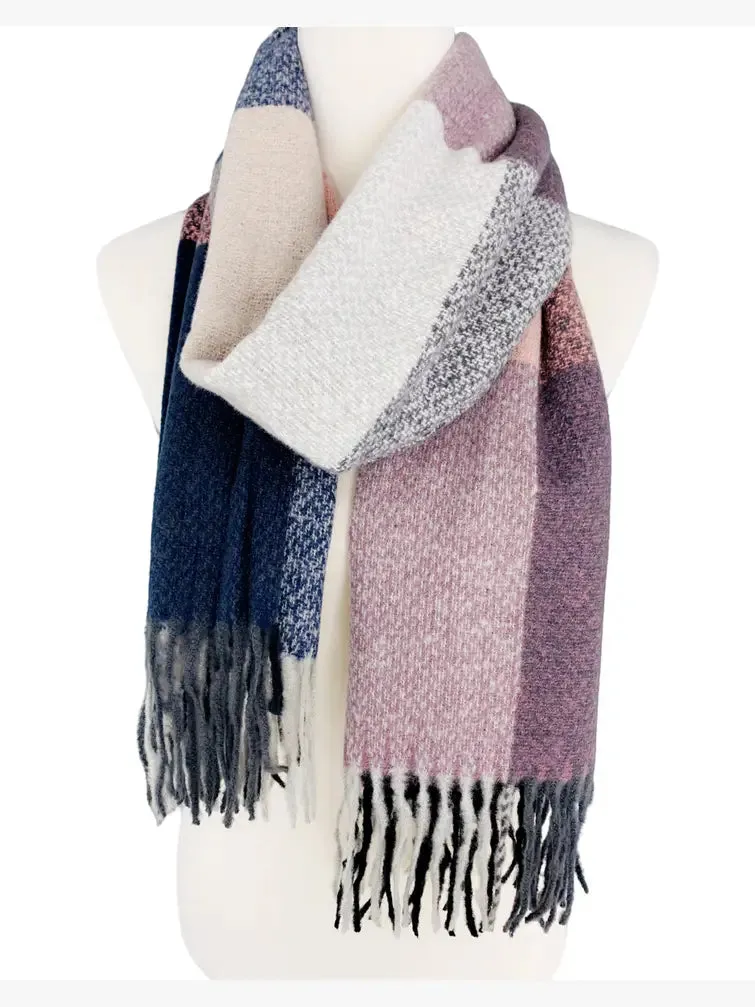 9 Colors--Softer Than Cashmere Colorblock Blanket Scarf
