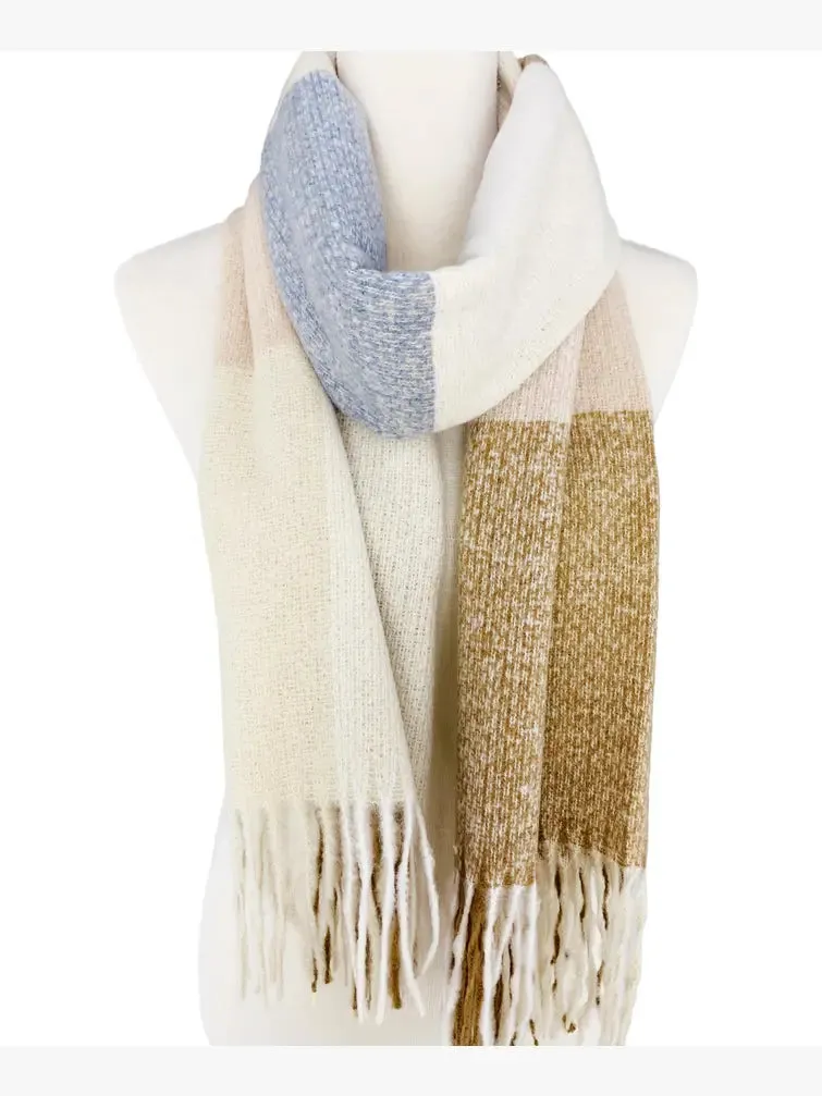 9 Colors--Softer Than Cashmere Colorblock Blanket Scarf