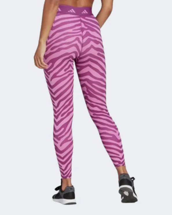 Adidas Hyperglam Techfit High-Waisted 7/8 Women Training Tight Pulse Lilac Ib3624