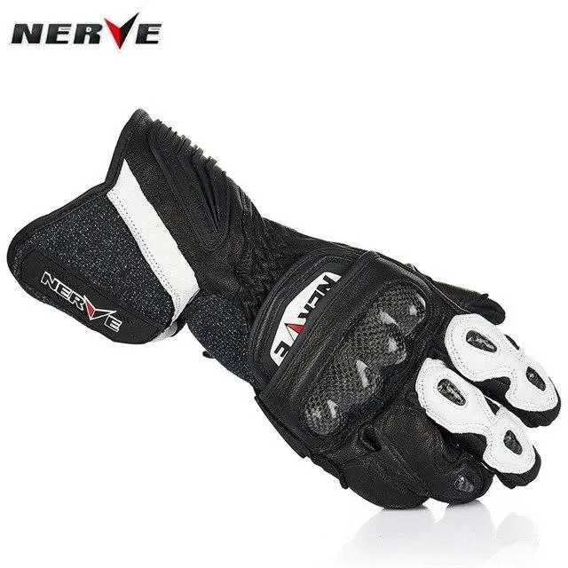 Anti-slip Carbon Fiber Sport Men's Leather Motorcycle Gloves