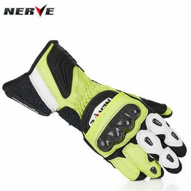 Anti-slip Carbon Fiber Sport Men's Leather Motorcycle Gloves