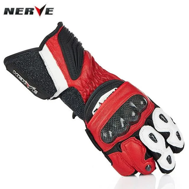 Anti-slip Carbon Fiber Sport Men's Leather Motorcycle Gloves