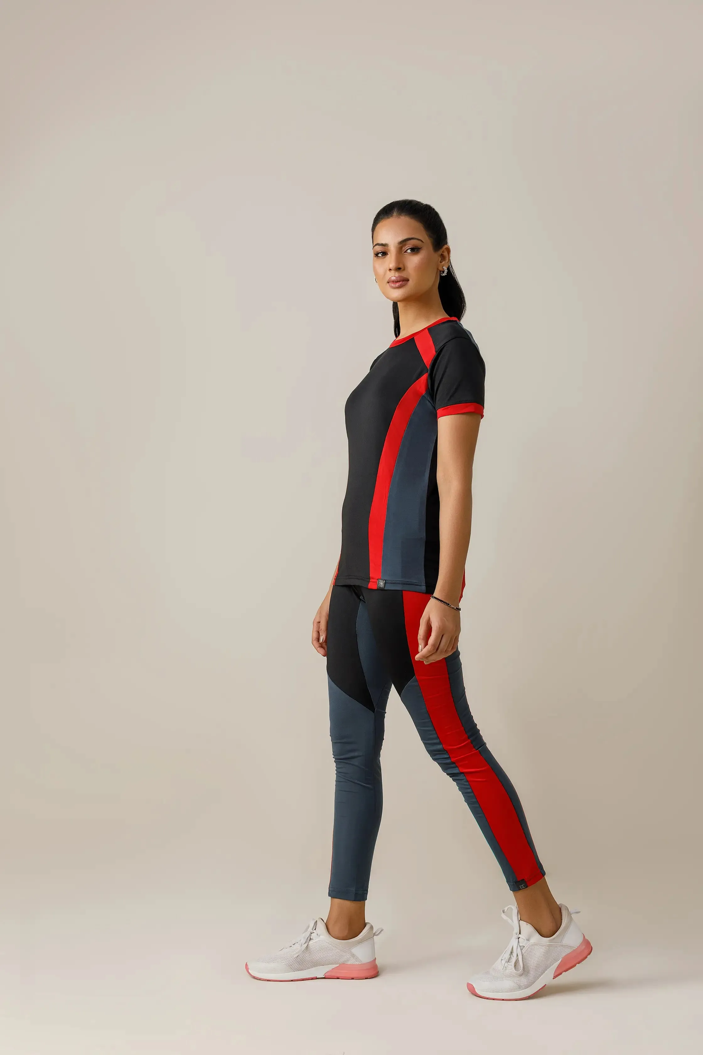 Beyond Performance Activewear Tracksuit (Red Grey and Black)