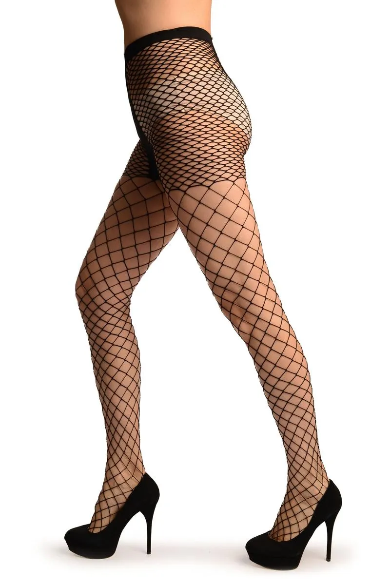 Black Luxurious Maxi Mesh Fishnet Tights