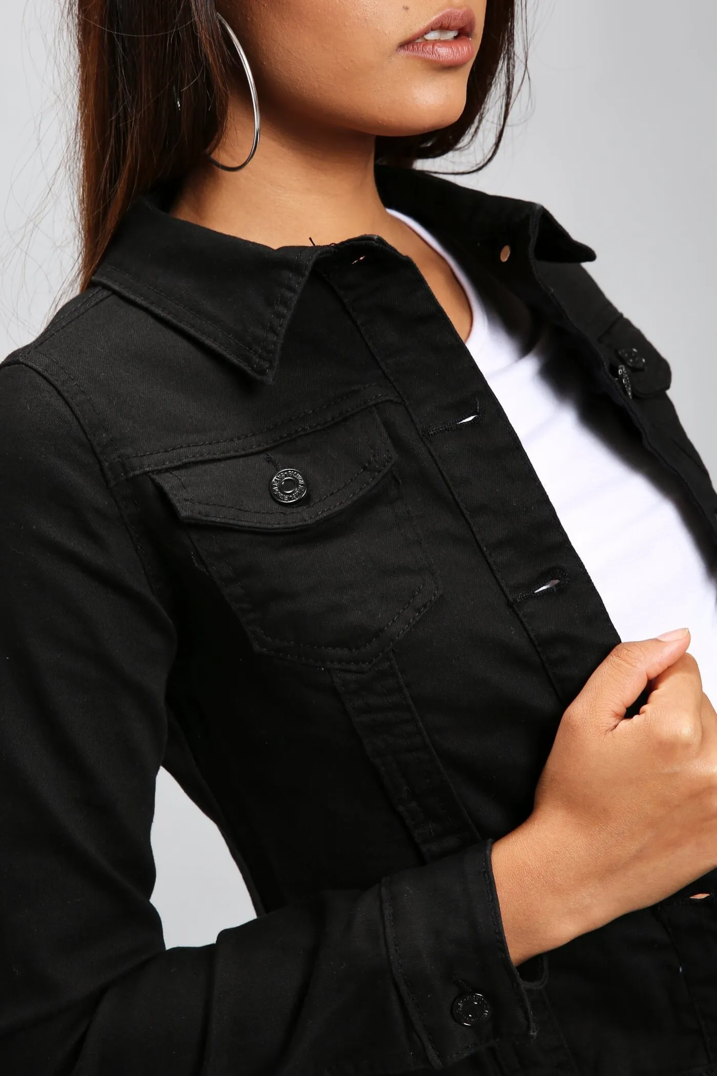 Black Short Denim Jacket