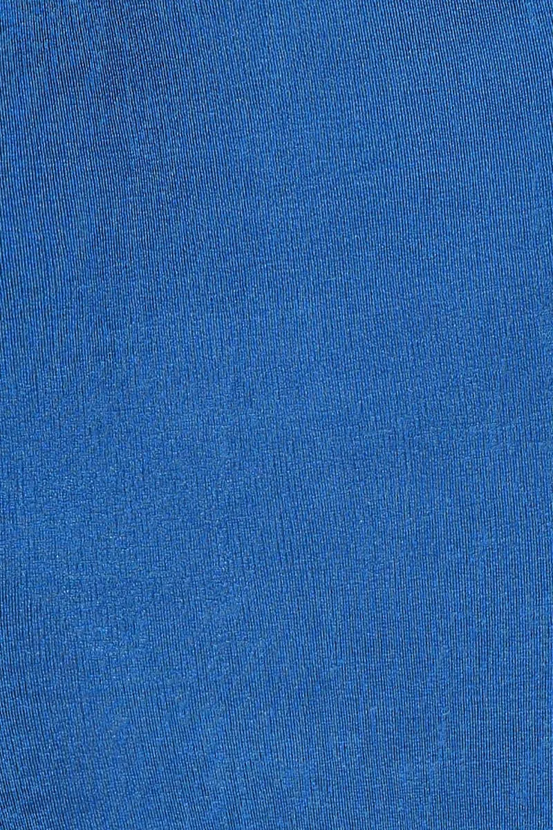 Blue Slip Skirt Midi