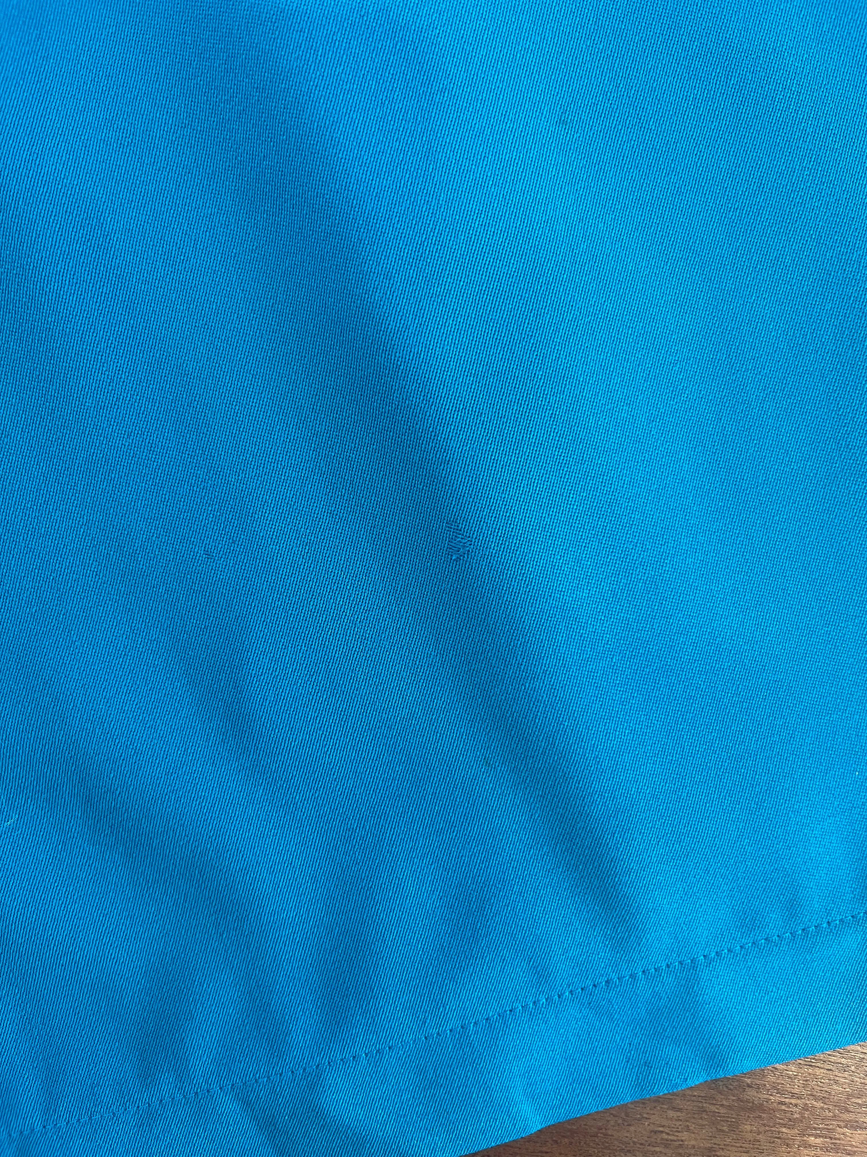 Coolest 1980's Thierry Mugler Cerulean Blue Pencil Skirt / Sz S