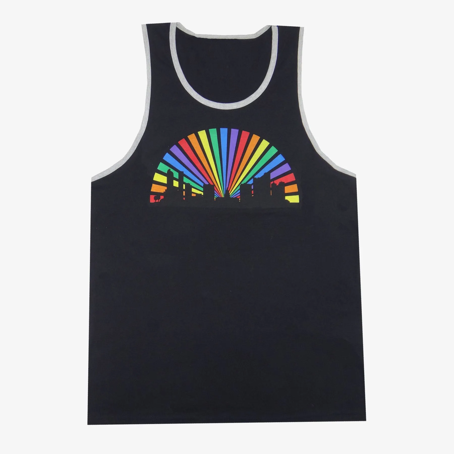 Denver Skyline Rainbow Tank Top