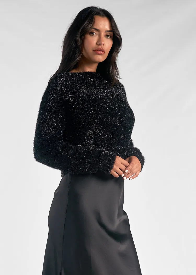 Elan Zoe Layered Slip Dress - Black-***FINAL SALE***