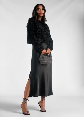 Elan Zoe Layered Slip Dress - Black-***FINAL SALE***