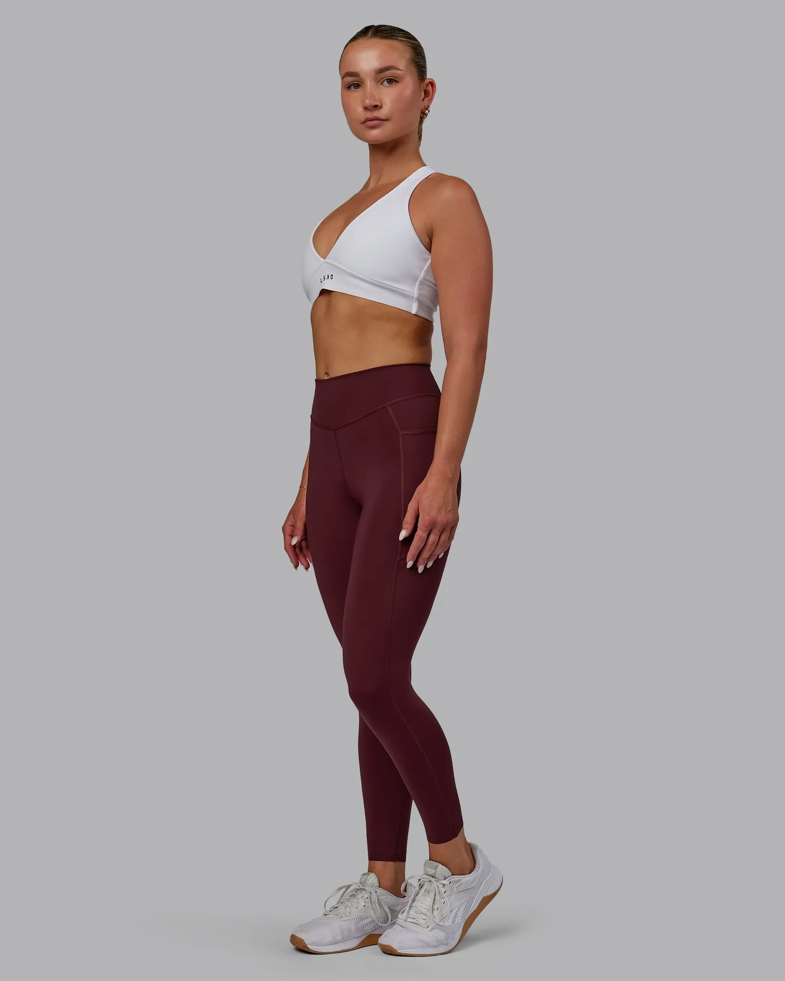 Elite 7/8 Length Leggings - Dark Cherry