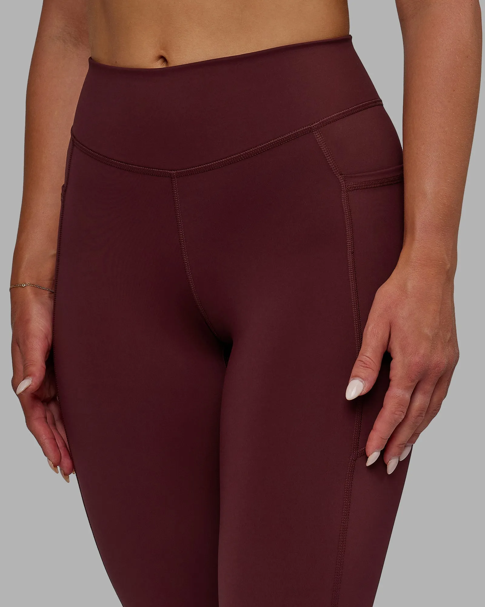 Elite 7/8 Length Leggings - Dark Cherry