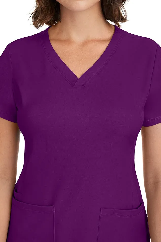 HH Works Women's Scrub Set Monica Top & Rebecca Pant | Eggplant