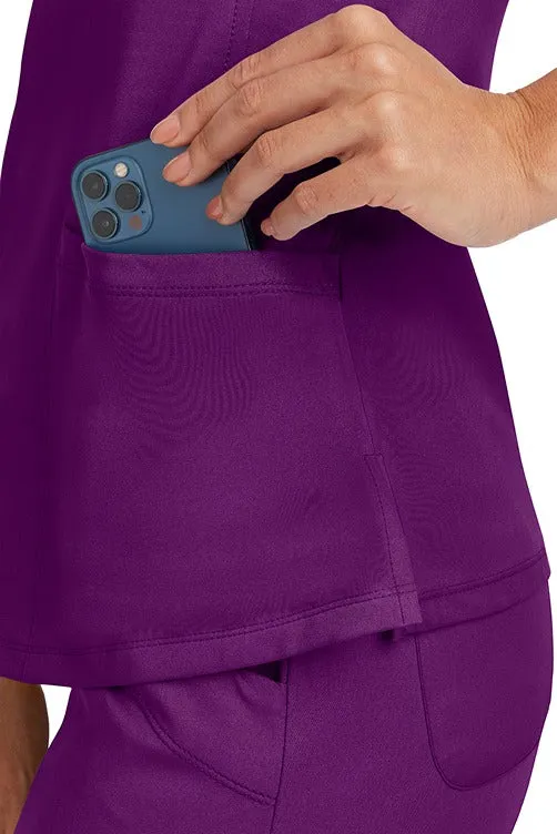 HH Works Women's Scrub Set Monica Top & Rebecca Pant | Eggplant