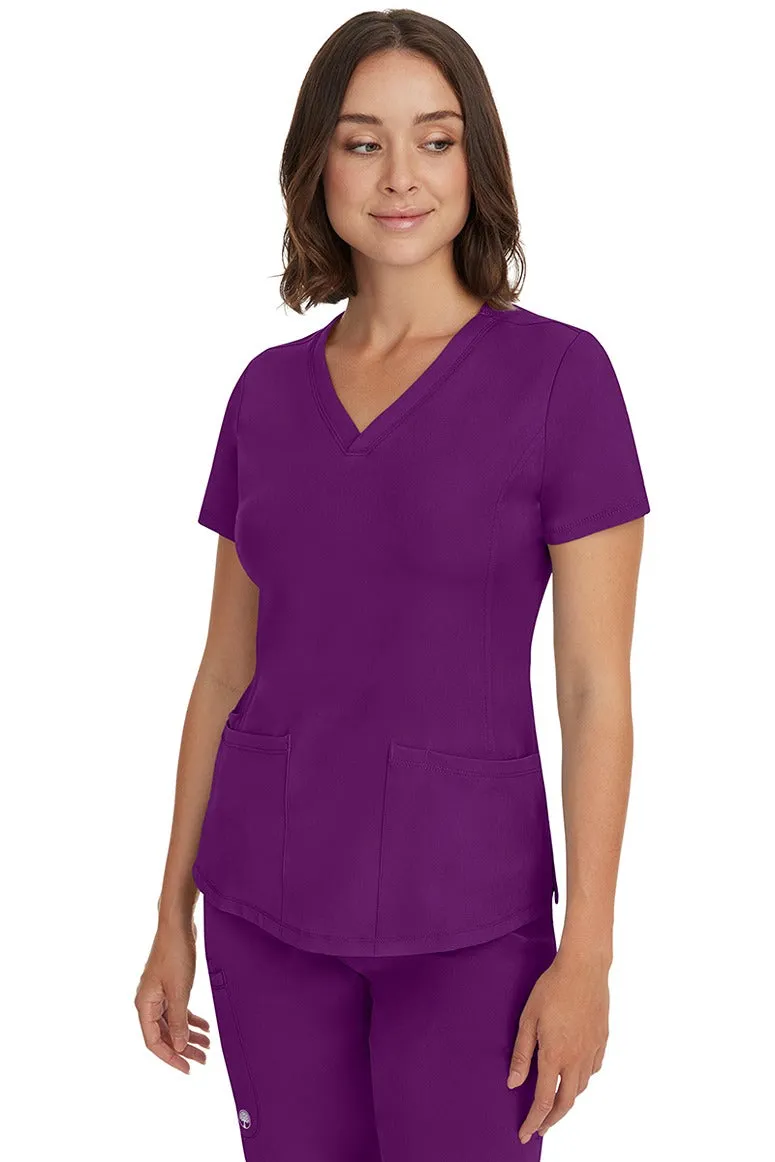 HH Works Women's Scrub Set Monica Top & Rebecca Pant | Eggplant