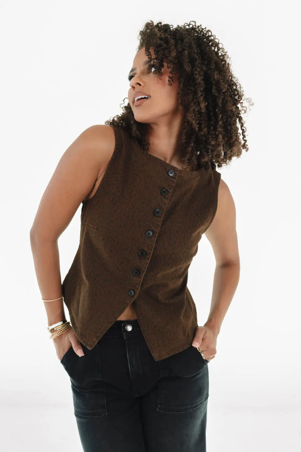 In My Wild Era Top - Brown