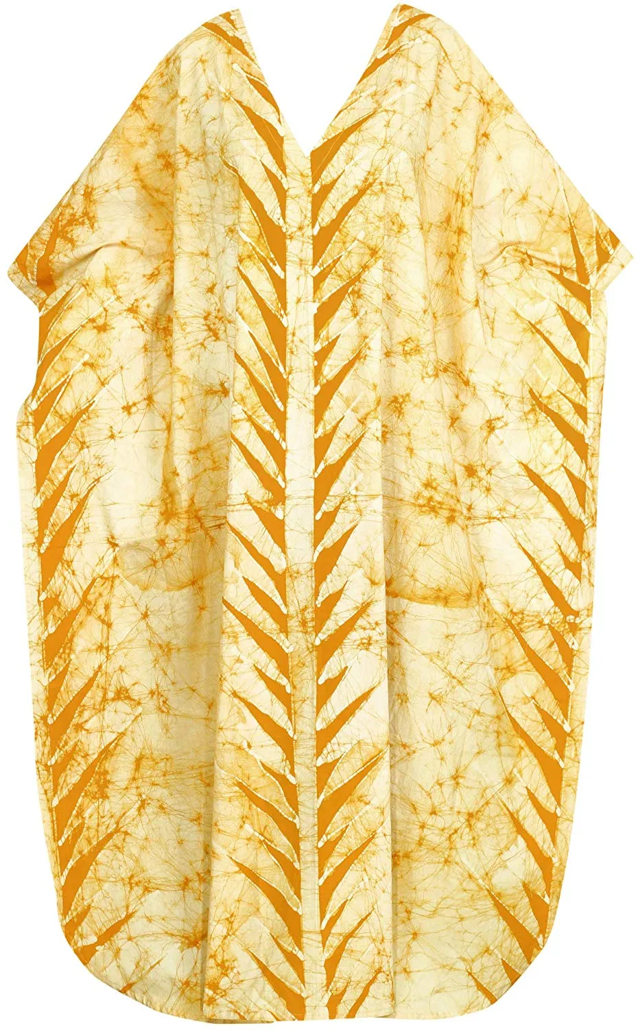 LA LEELA Cotton Batik 1 Women's Kaftan Nightgown Beachwear Cover up Style Dress
