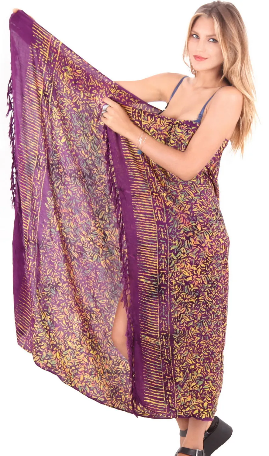 LA LEELA Women's Swimsuit Cover Up Sarong Bikini Swimwear Beach Cover-Ups Wrap Skirt Large Maxi FJ