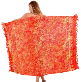 LA LEELA Women's Swimsuit Cover Up Sarong Bikini Swimwear Beach Cover-Ups Wrap Skirt Large Maxi FJ