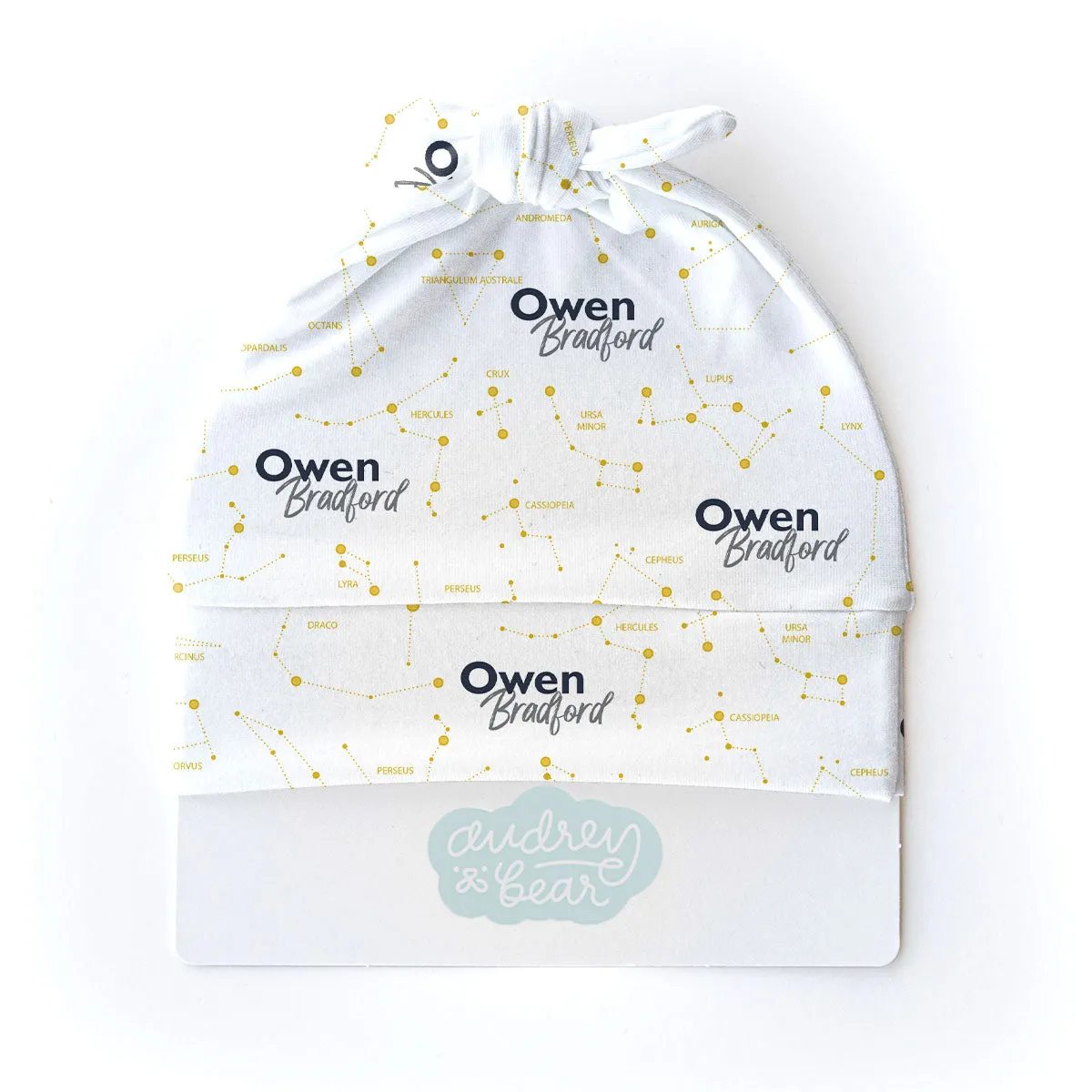 Personalized  Swaddle & Hat Set | Captivating Constellations