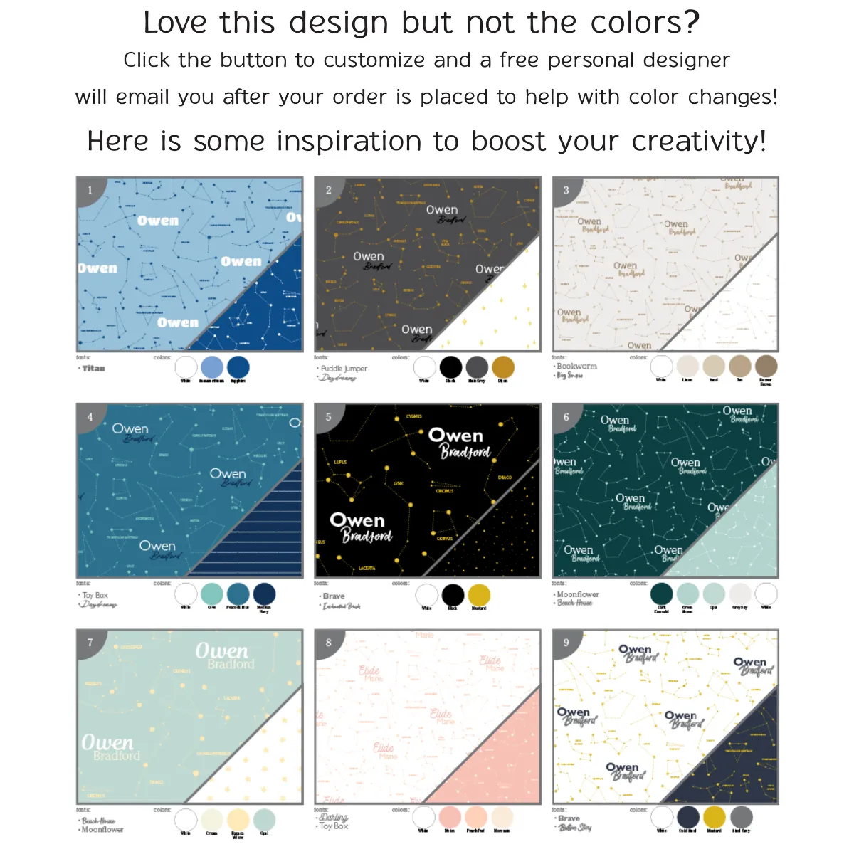 Personalized  Swaddle & Hat Set | Captivating Constellations