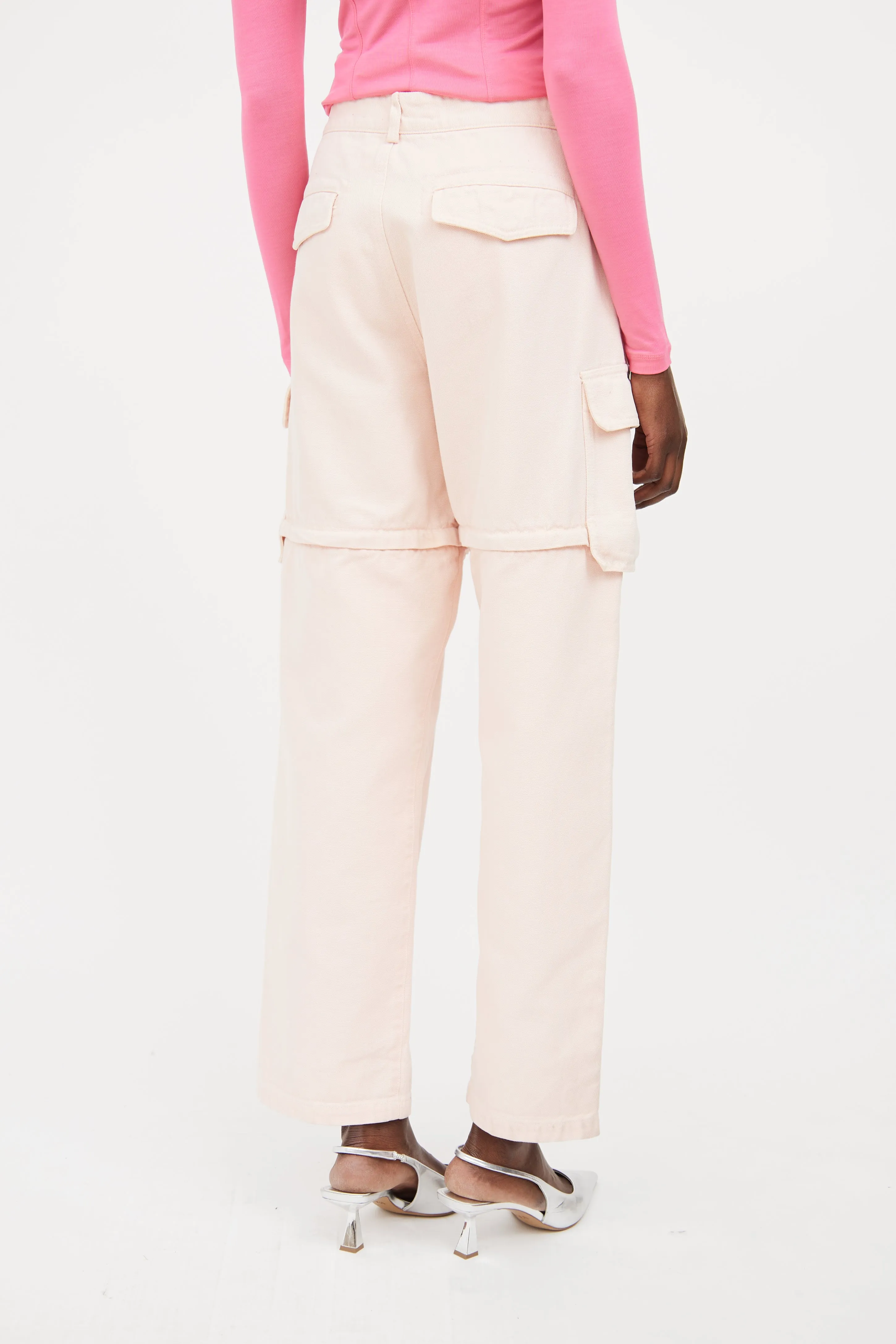Pink Convertible Cargo Trouser