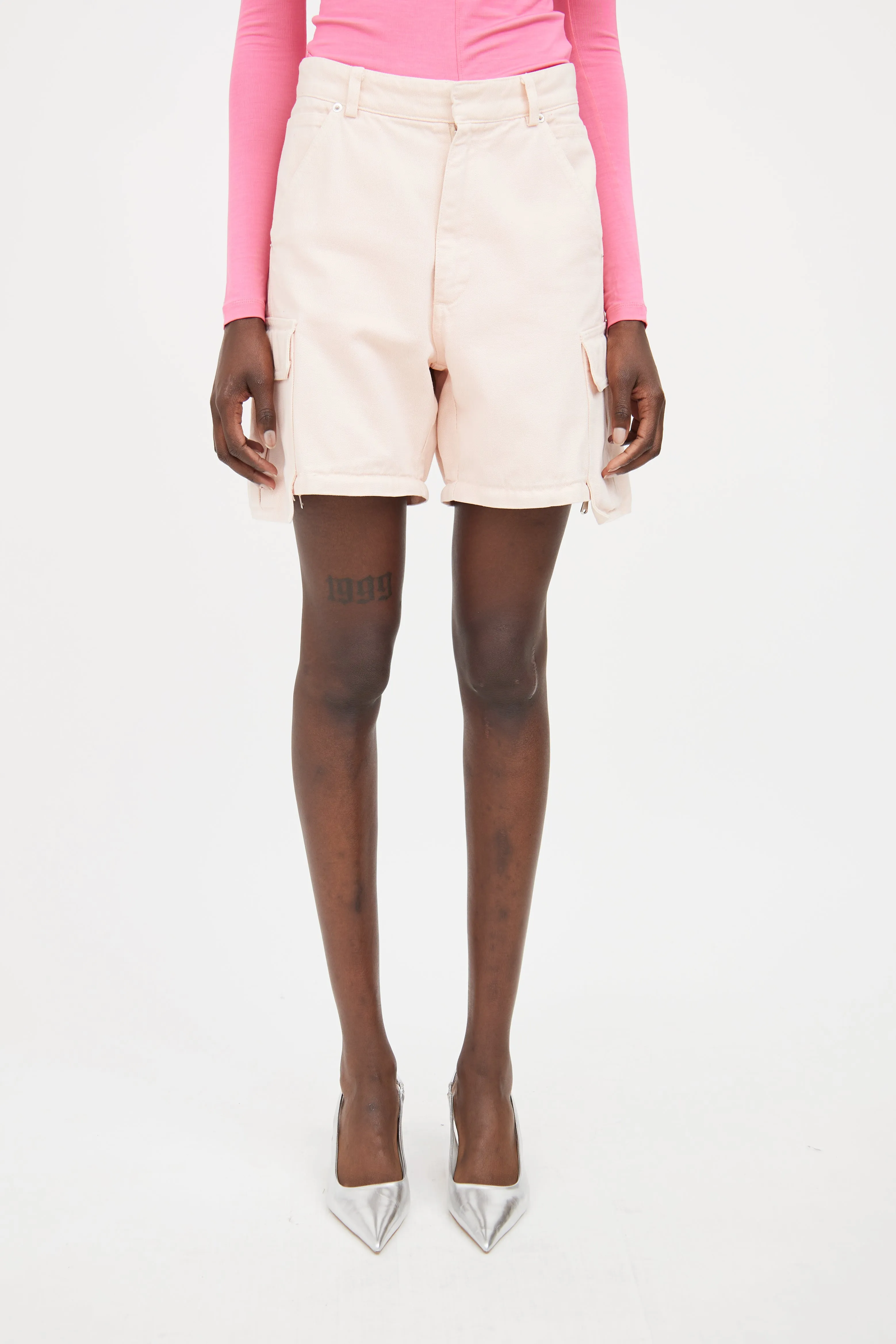 Pink Convertible Cargo Trouser