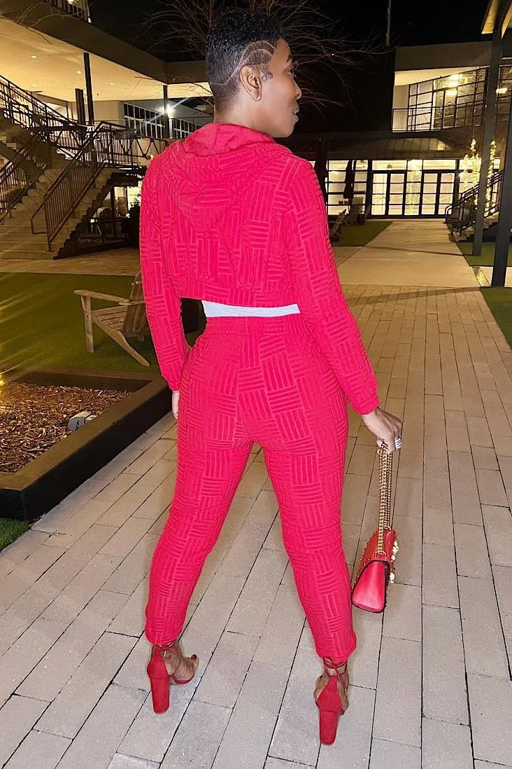 Ruby Red Textured Set