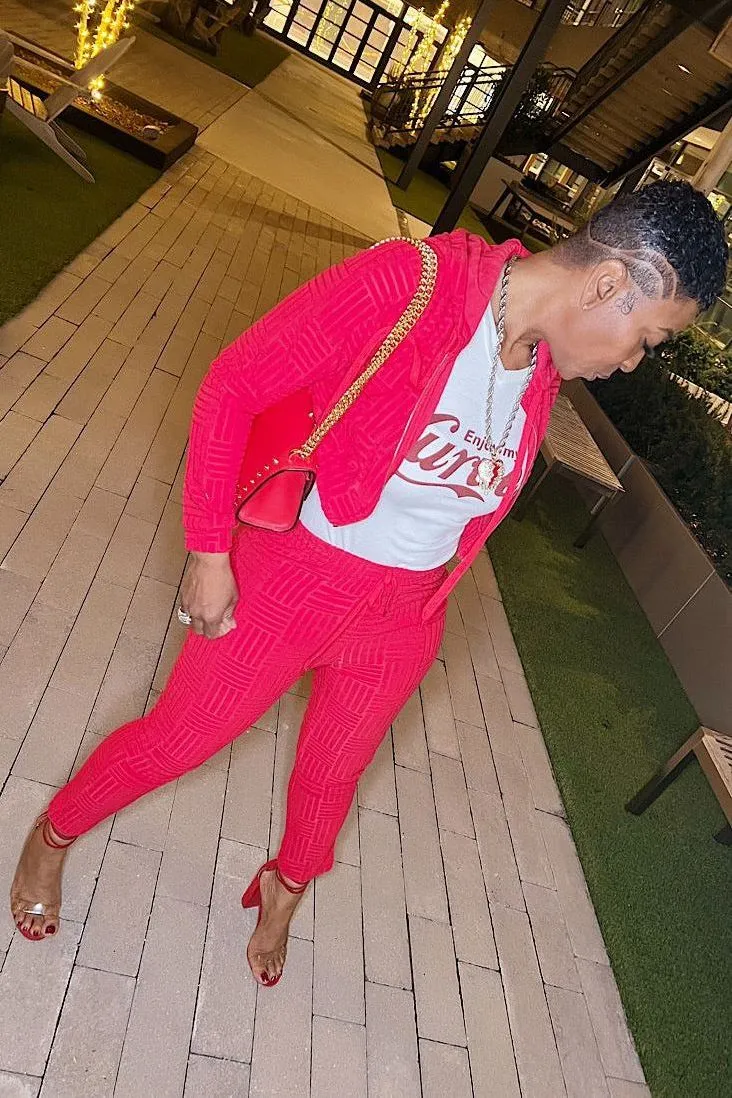 Ruby Red Textured Set