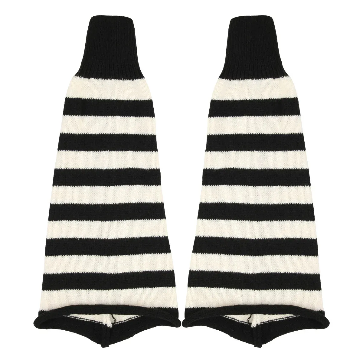 Sohiwoo Japanese Long Student Stripe Jk Lolita Kawaii Leg Cover Fashion Girls Loose Harajuku Y2k Cute Flared Knitted Leg Warmers