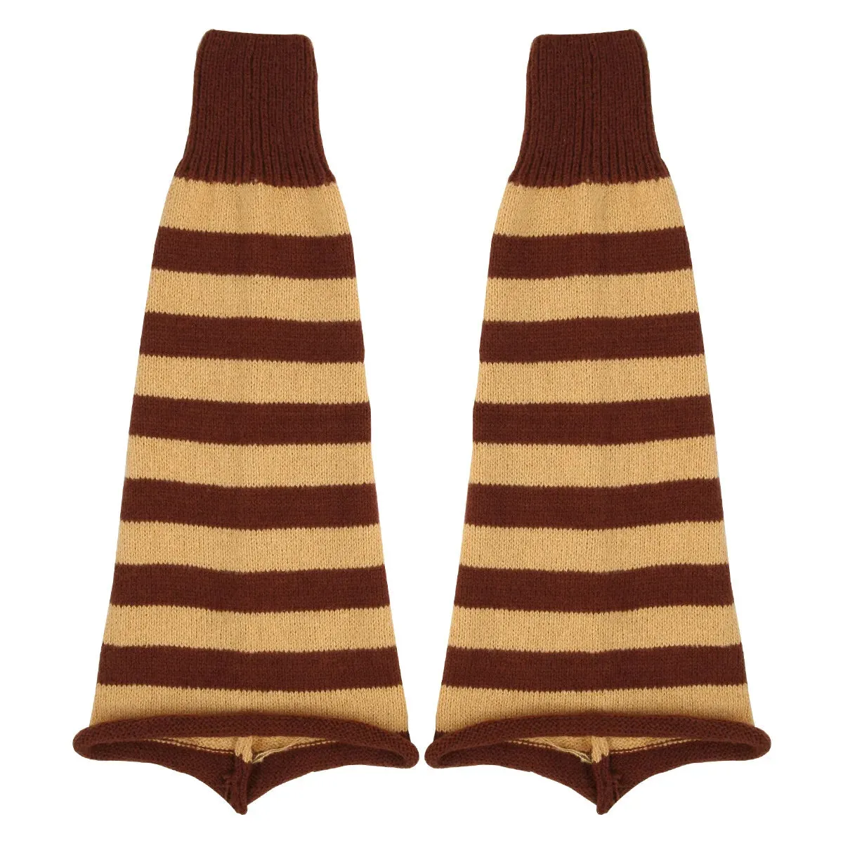 Sohiwoo Japanese Long Student Stripe Jk Lolita Kawaii Leg Cover Fashion Girls Loose Harajuku Y2k Cute Flared Knitted Leg Warmers