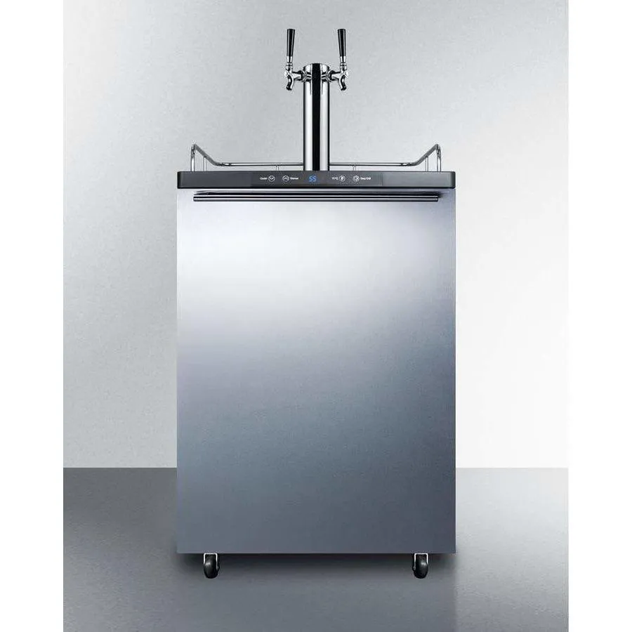 Summit 24" Wide Double Tap Kegerator SBC635M7SSHHTWIN