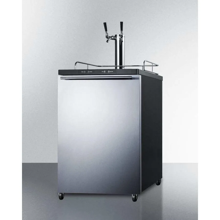 Summit 24" Wide Double Tap Kegerator SBC635M7SSHHTWIN