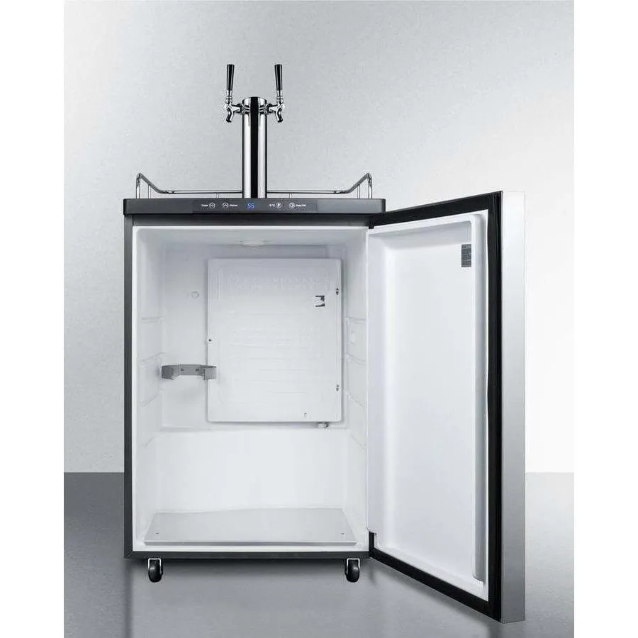 Summit 24" Wide Double Tap Kegerator SBC635M7SSHHTWIN