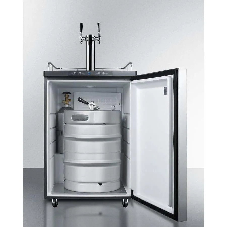 Summit 24" Wide Double Tap Kegerator SBC635M7SSHHTWIN