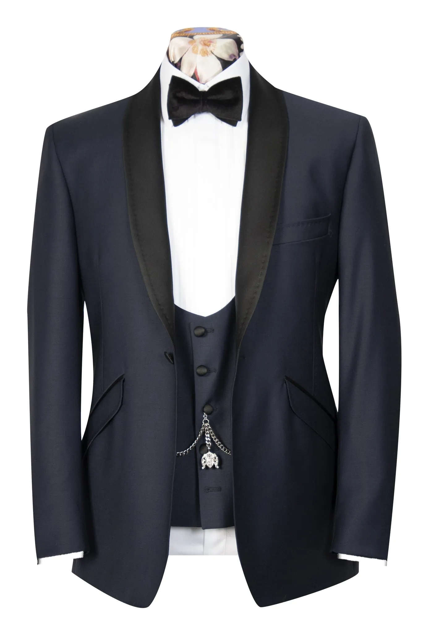 The Caedmon Classic Navy Shawl Dinner Suit