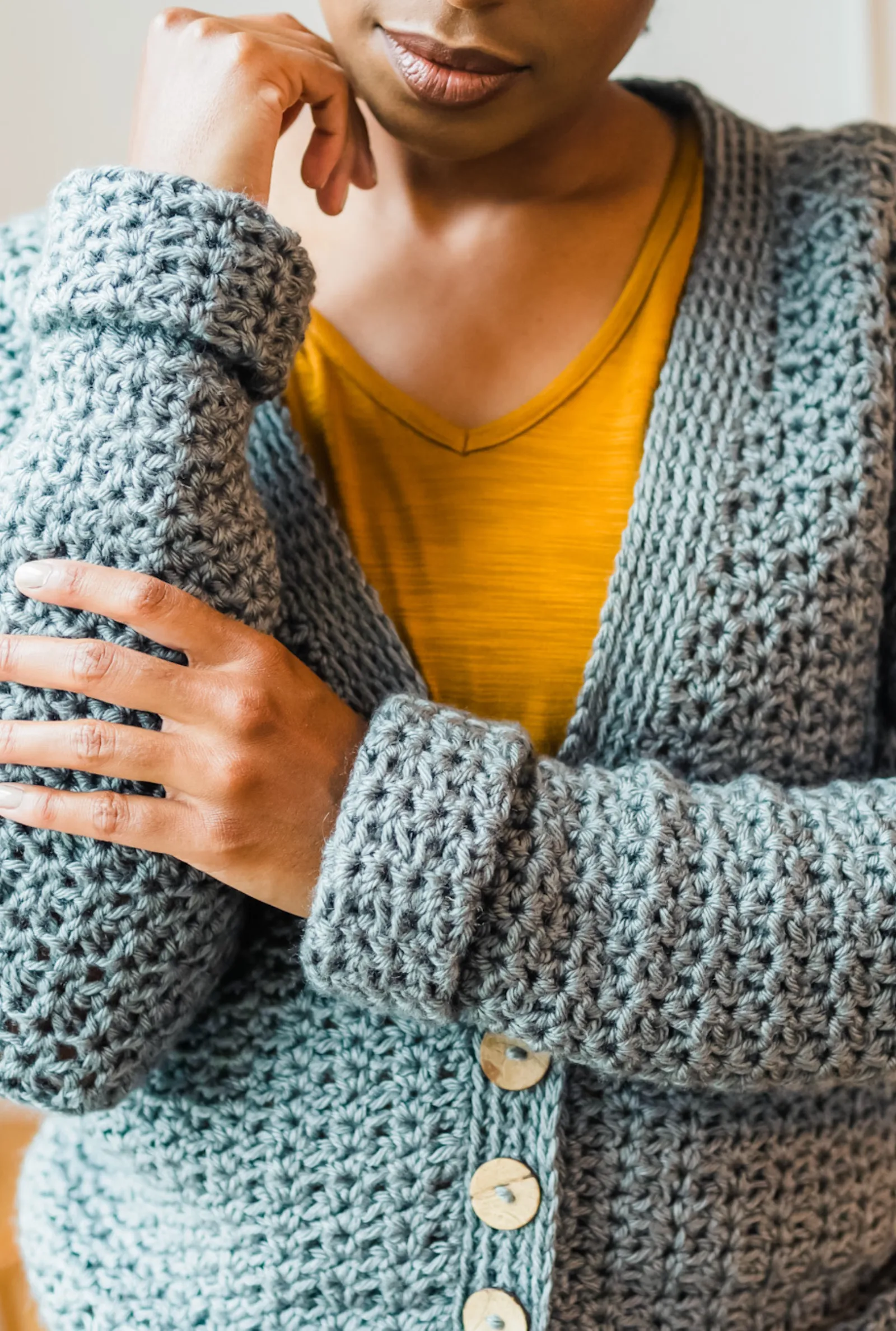 Toni Cuffed Cardi // Crochet PDF Pattern