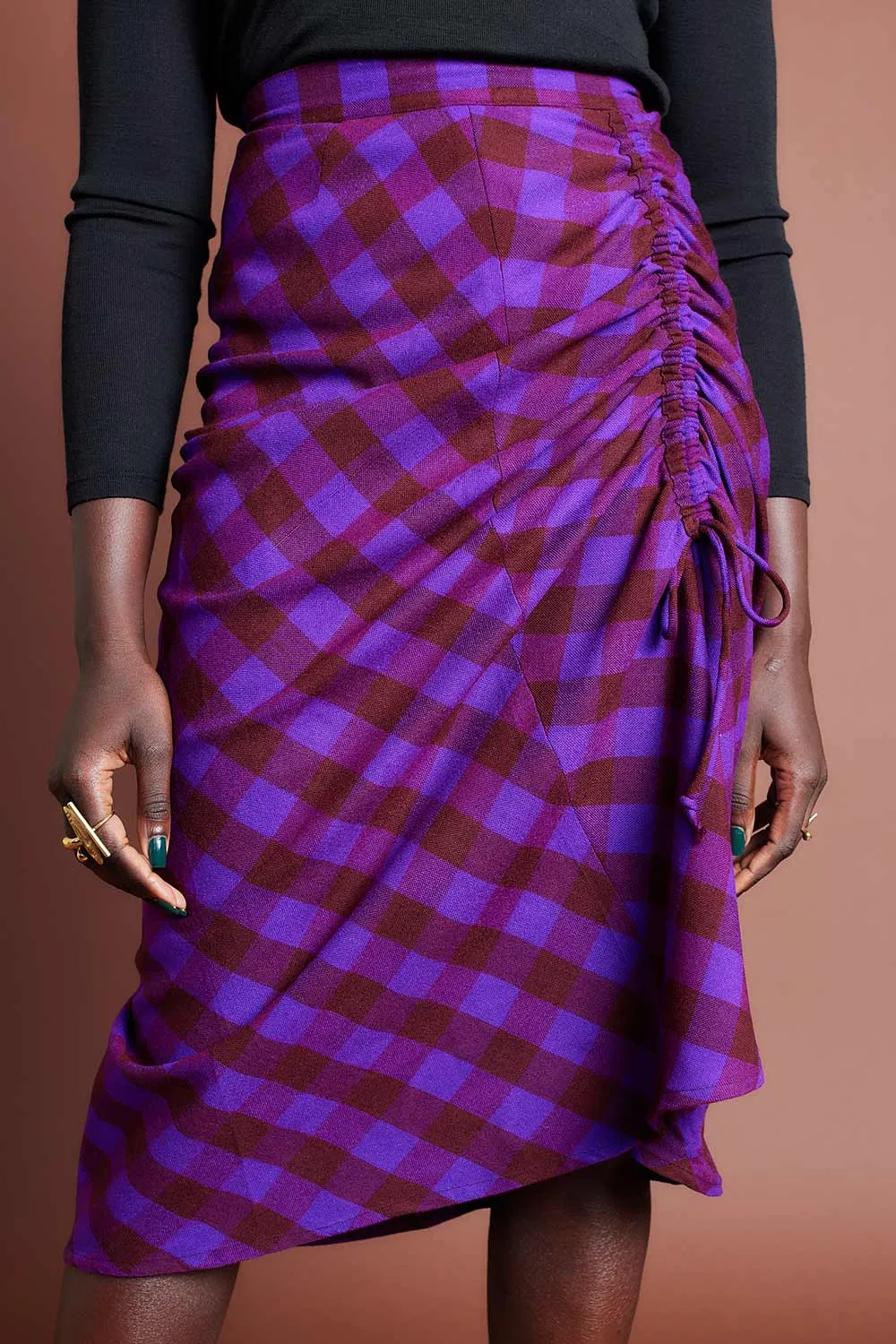 Twill Drawstring Skirt