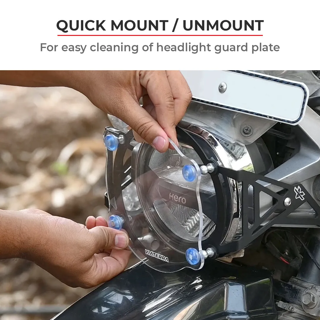 ViaTerra Headlight Guard for Hero XPulse - Clear Shield