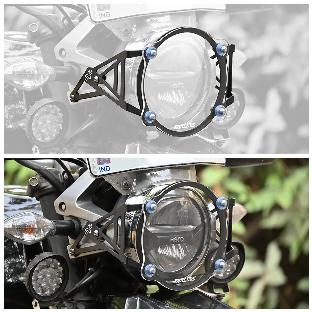 ViaTerra Headlight Guard for Hero XPulse - Clear Shield