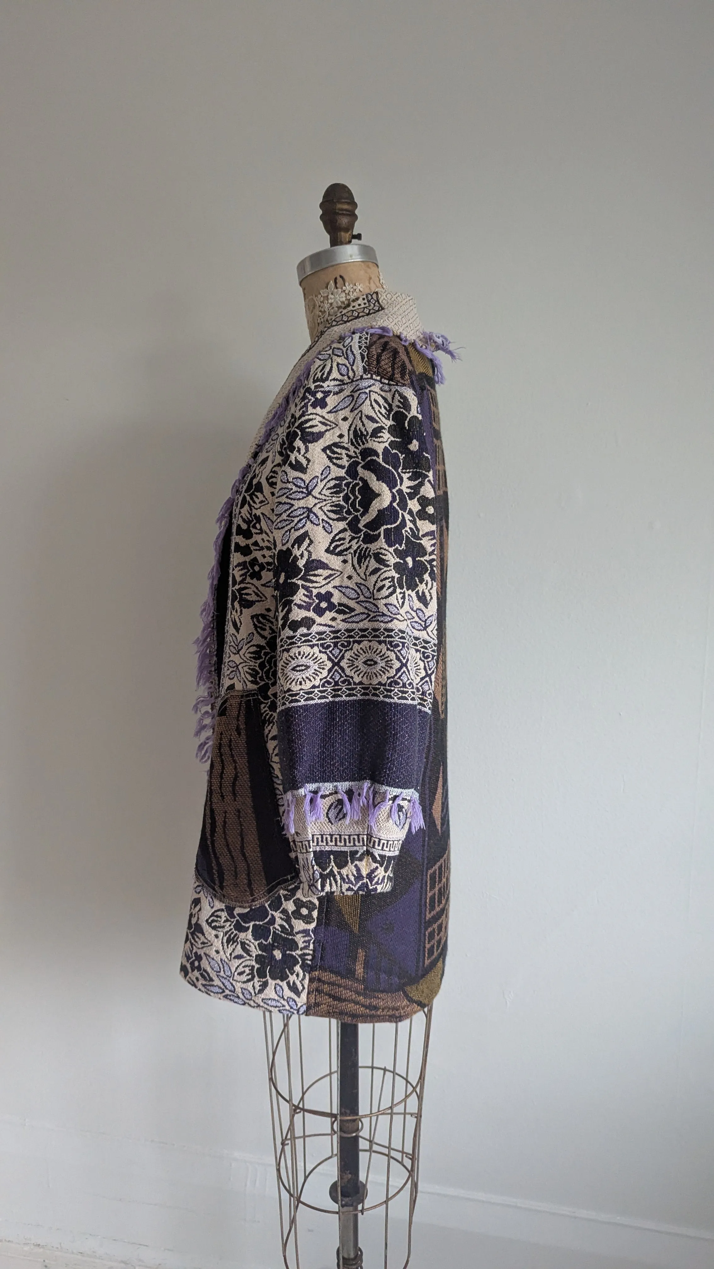 Vivianne Jacket with Upcycled Throw Blankets XS/S #VIVT17