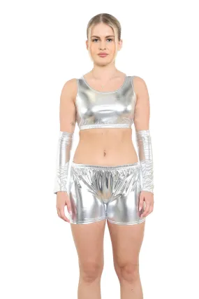 Women Metallic Arm Warmer