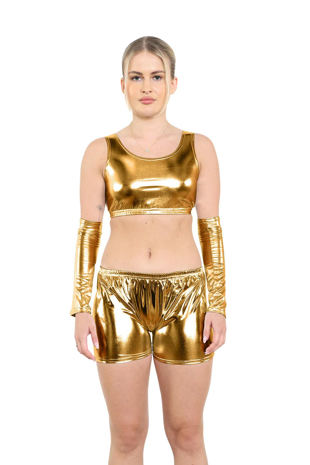 Women Metallic Arm Warmer