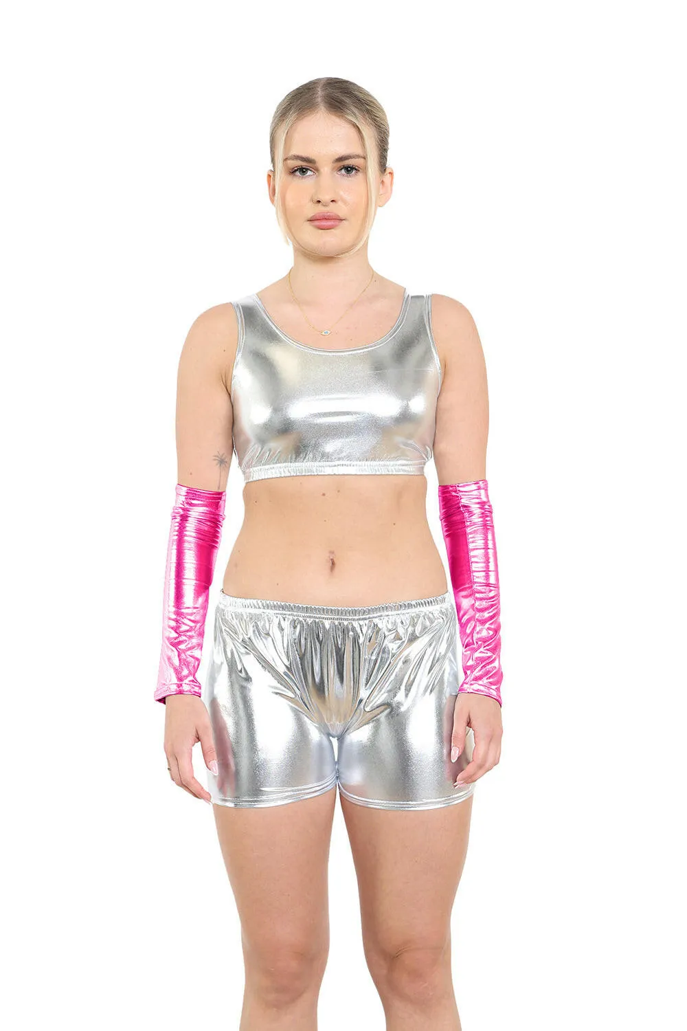 Women Metallic Arm Warmer