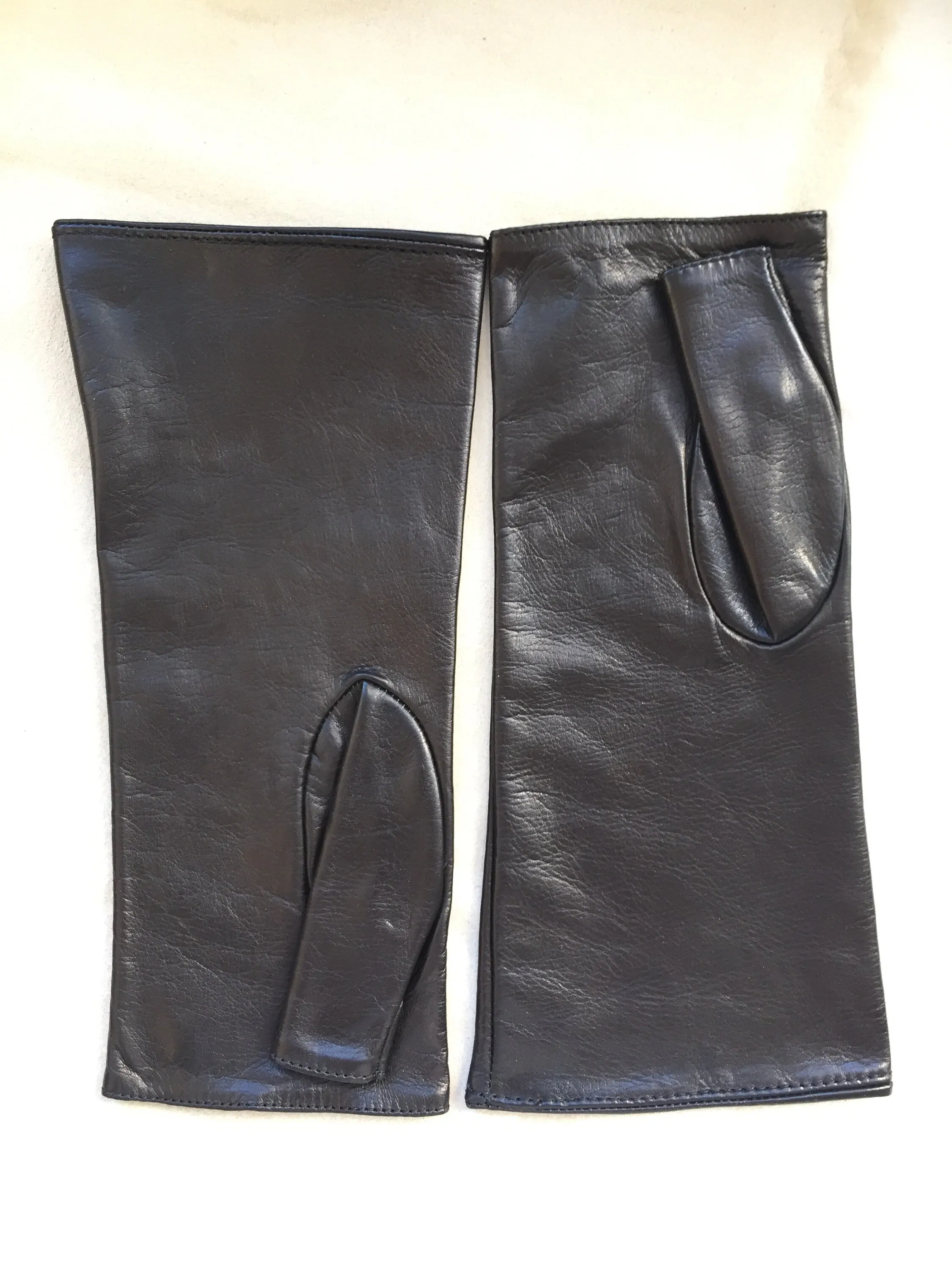 Women's fingerless leather gloves,  arm warmers